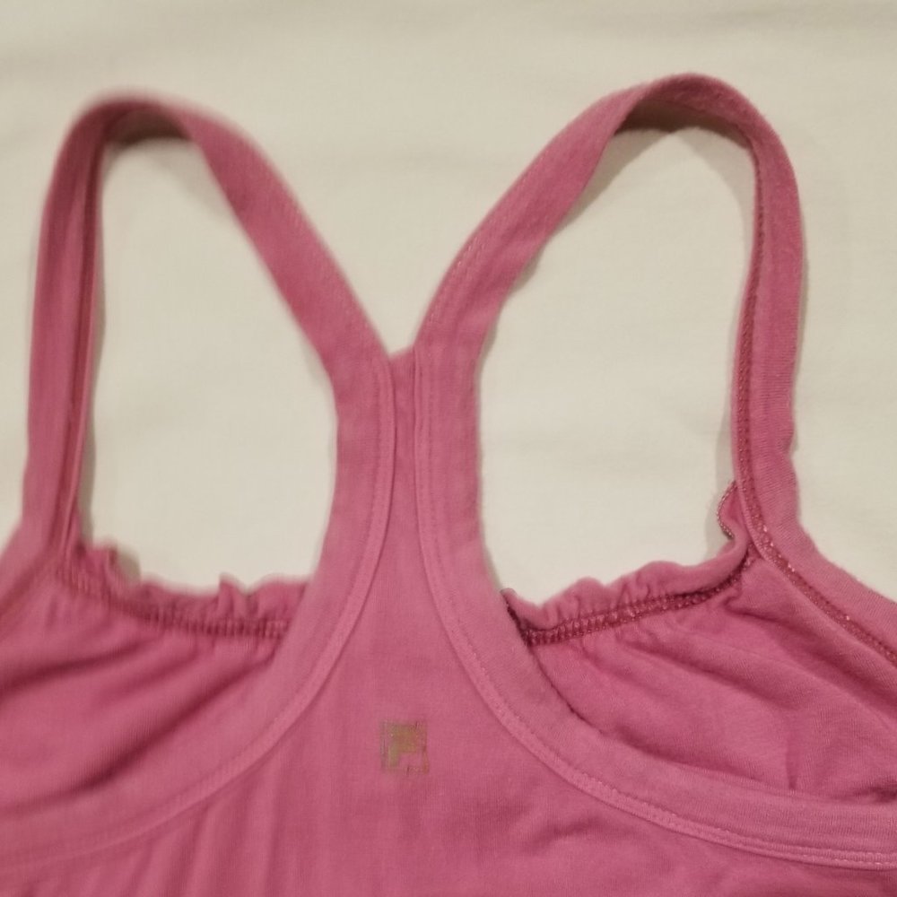 Bamboo Fila Racerback shelf bra camisole. S . Pink . Gently used - Picture 3 of 7